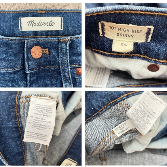 Madewell 10" High-Rise Skinny Jeans: Cutout Tulip Hem Edition - Picture 8 of 16